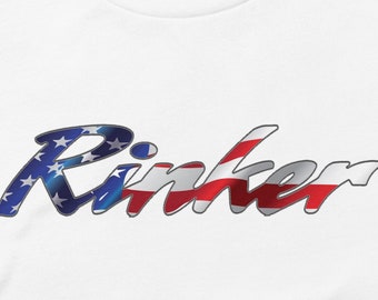 RInker Boat USA American Flag Red White and Blue Unisex t-shirt