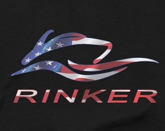 Rinker Boat  Red White and Blue, USA, American Flag Unisex t-shirt