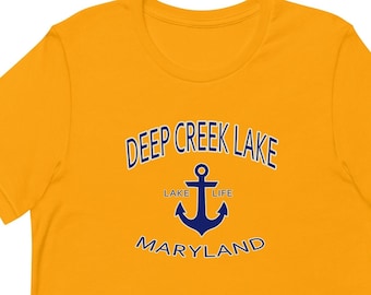 Deep Creek Lake t-shirt Maryland Lake LifeShort-Sleeve Unisex T-Shirt