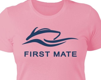 Boat First Mate Ladies' Slim Fit T-Shirt, Boat Rank, Boatlife, Boat t-shirt, Rinker Boat