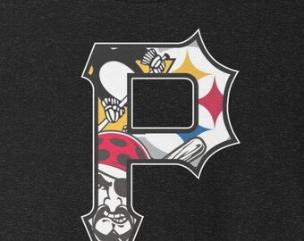 Pittsburgh Pirates, Pittsburgh Penguins, Pittsburgh Steelers, Pirate Logo ,412, steel city, Unisex t-shirt