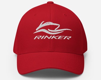 Rinker Boat , Rinker, FlexFit, Structured Twill Cap - White Logo