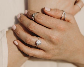 Dainty Cubic Zirconia Arch Ring Sterling Silver Curved Ring CZ Curved Engagement Band Silver Stacking Ring Dainty Ring Vintage Ring Art Deco