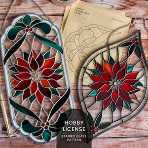 MUSTER • Weihnachtsstern-Buntglas-Muster • Digitaler Download: Hobby-Lizenz