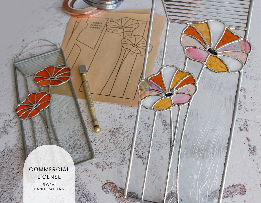 PATTERNS Floral Panel Stained Glass Patterns Digital Download