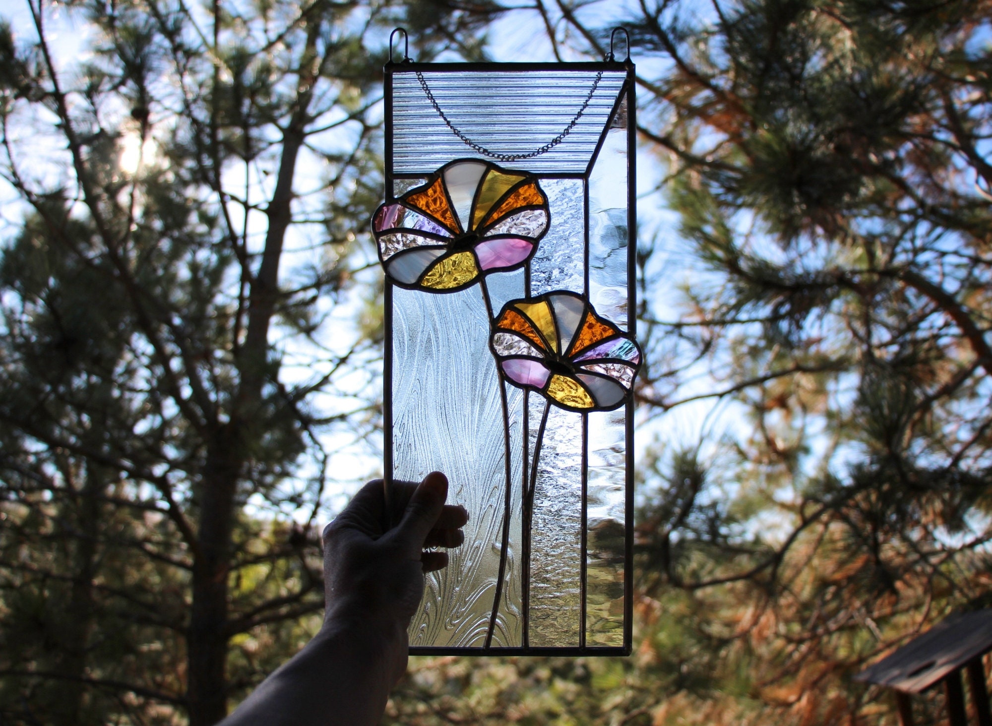 PATTERNS Floral Panel Stained Glass Patterns Digital Etsy