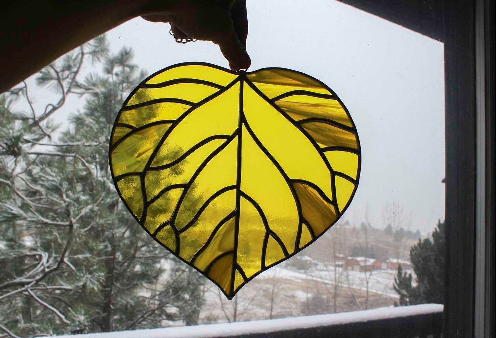 PATTERNS 4 Aspen Leaf Stained Glass Patterns Digital Etsy