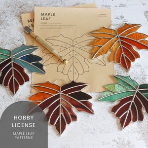 MUSTER • Ahornblatt Glasmalerei • Digitaler Download: Hobby Licence