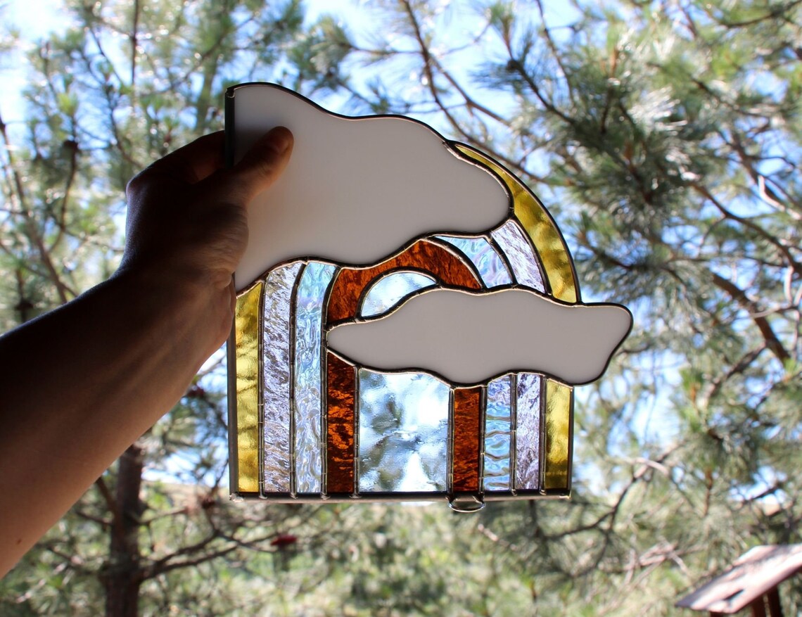 PATTERNS Rainbow Clouds Stained Glass Patterns Digital - Etsy