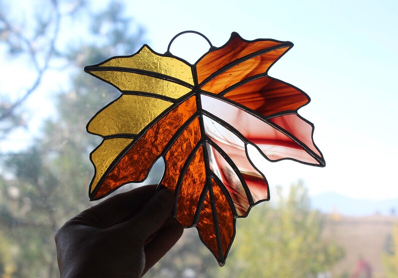PATTERN Maple Leaf Stained Glass Pattern Digital Download Etsy