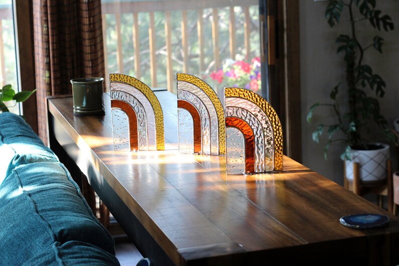 PATTERNS 4 Standing Rainbow Stained Glass Patterns Digital | Etsy