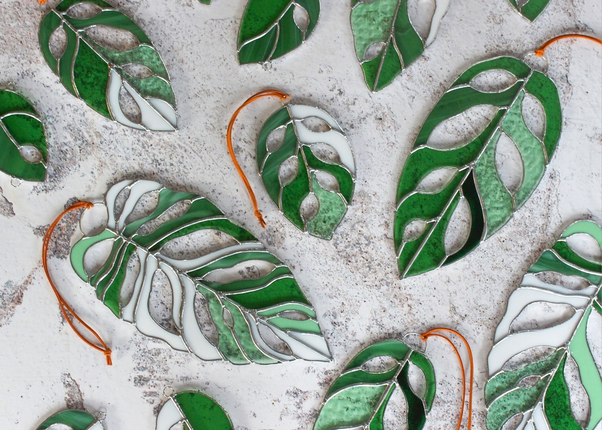 PATTERNS 10 Monstera Leaf Stained Glass Patterns Digital Etsy Canada