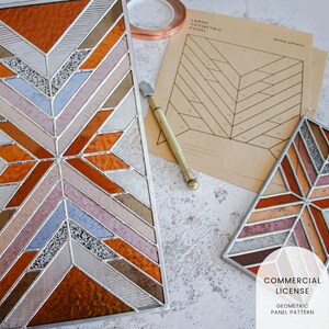 PATTERNS • Geometric Southwestern Stained Glass Pattern • Digital Download: Commercial License