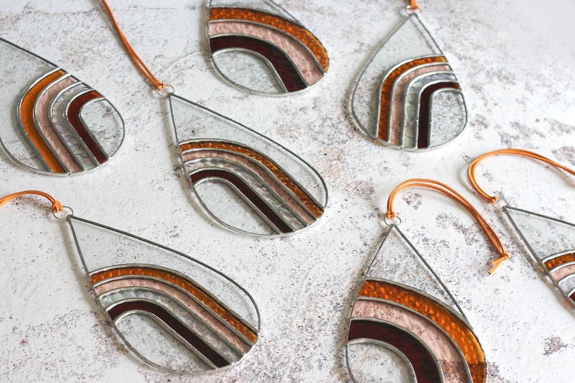 PATTERNS 2 Rainbow Drop Stained Glass Patterns Digital - Etsy