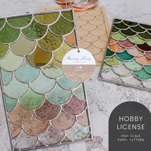 PATTERN Fish/mermaid Scale Stained Glass Panel Pattern Etsy