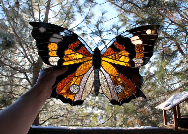 PATTERN Butterfly Stained Glass Pattern Digital Download: - Etsy