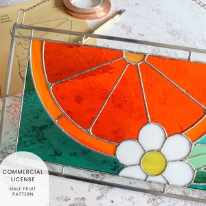PATTERN • Half Fruit Stained Glass Pattern • Digital Download: Commercial License