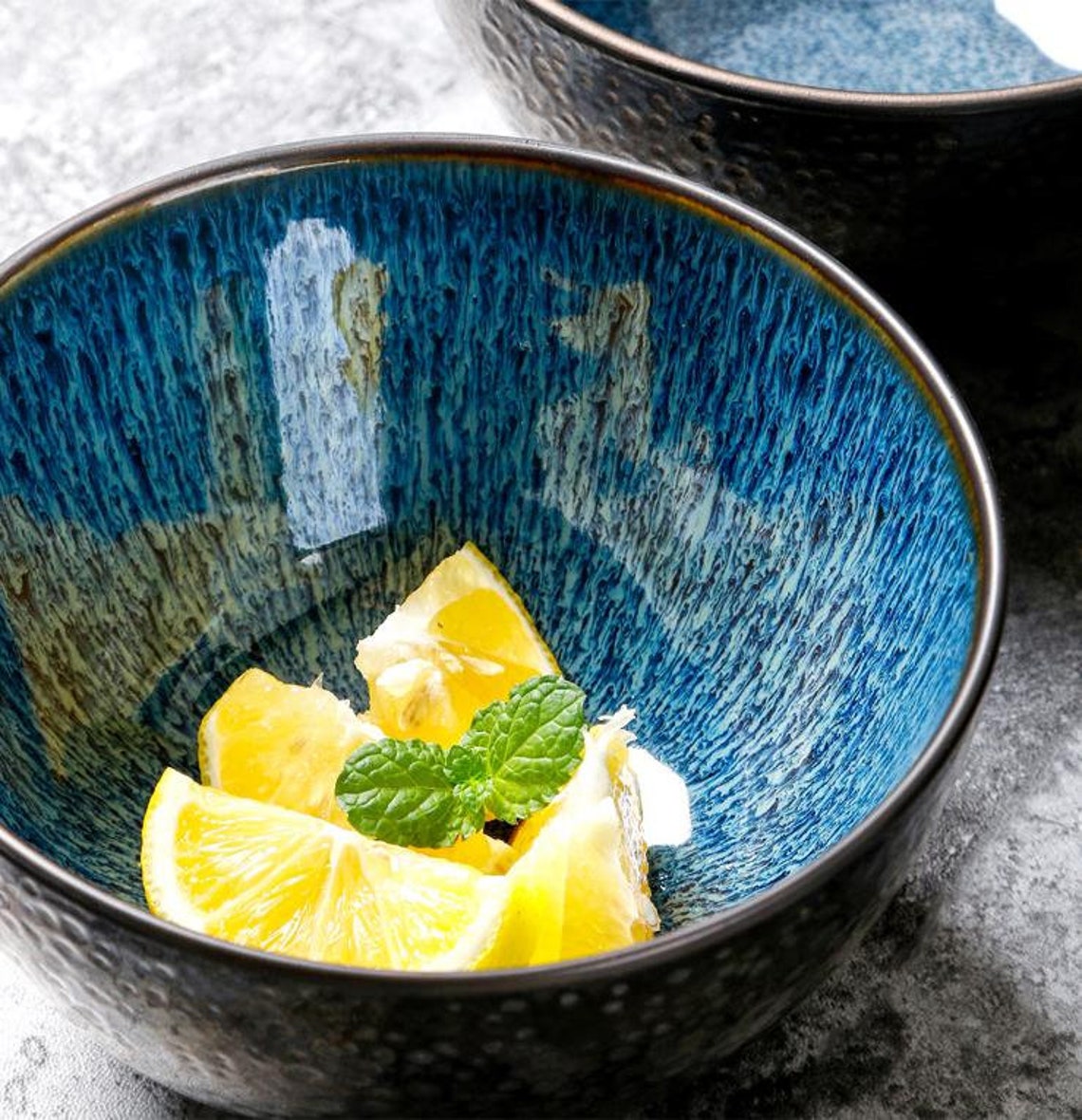 Creative Ceramic Noodle Bowl Retro Salad Bowl Household Etsy