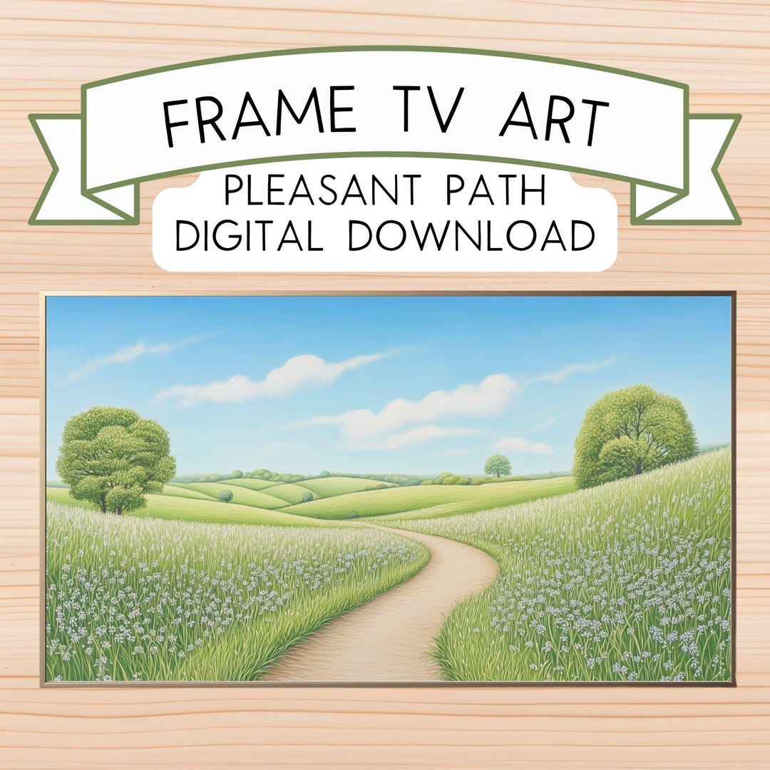 Pleasant Path Pleasant Path Frame TV Digital Download, Spring Summer Meadow Landscape ...