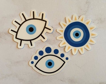 Evil Eye Sticker Bundle, Mal de Ojo Sticker, Laptop Bottle Sticker