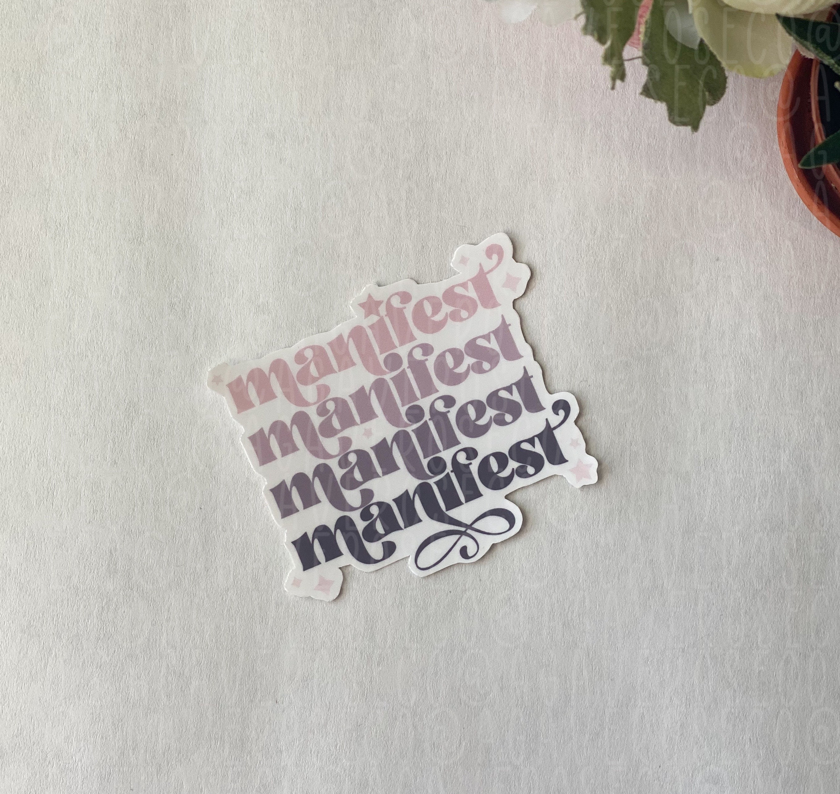 Manifest Sticker, Motivational Sticker, Inspirational, Positive Quote ...