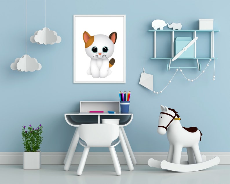 Boy CHRISTMAS Singles/' Day Art Nursery CAT Wall Art Print Girl Room D\u00e9cor Cute Digital Download Poster 1st Baby Room Printable Artwork