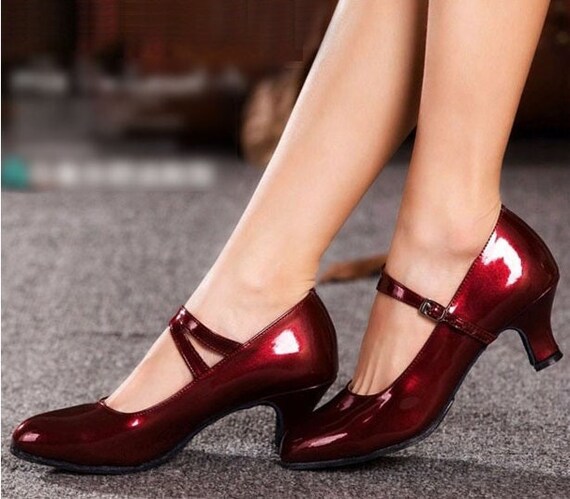 Women Kitten Heel Shoes Latin Jazz 