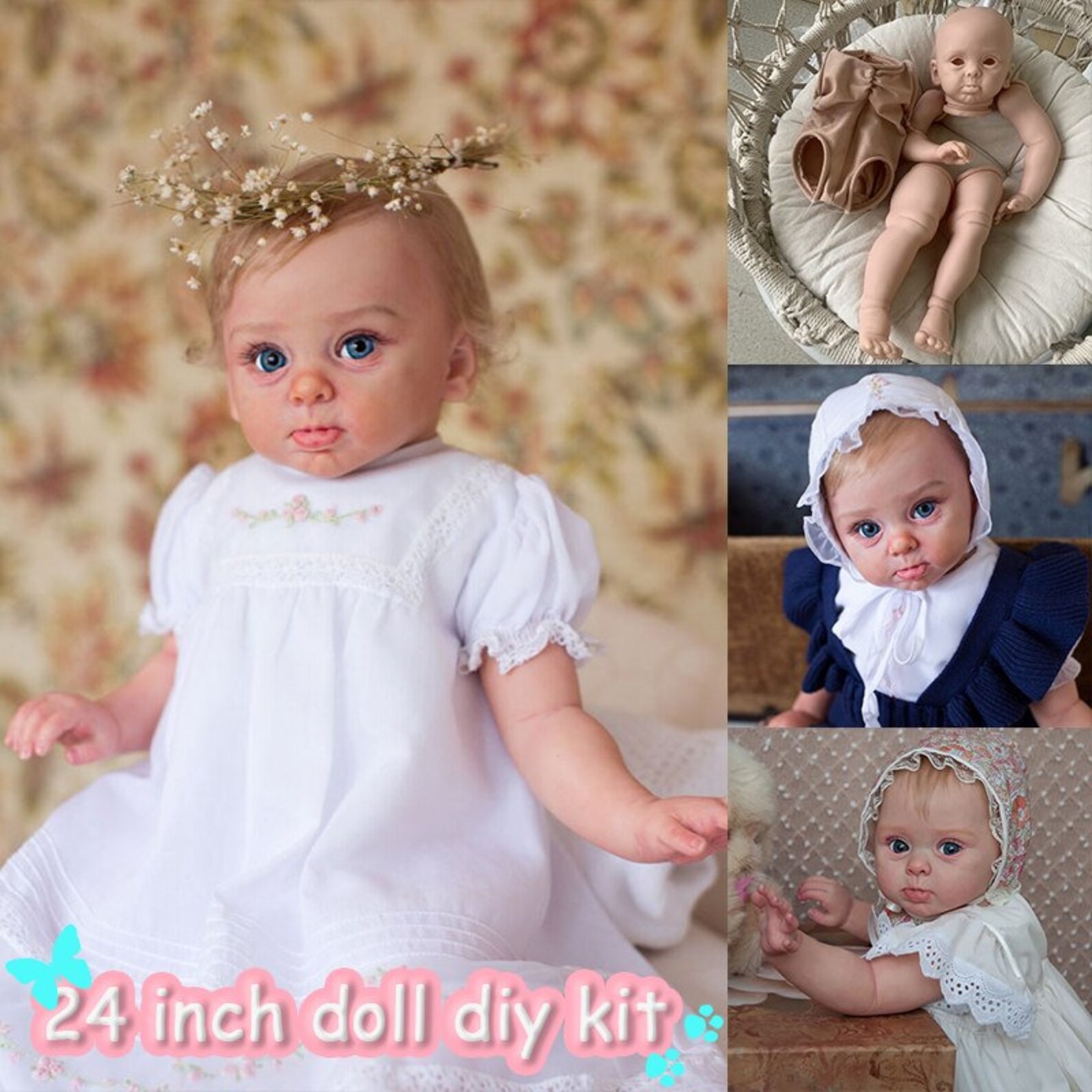 24 Inch Reborn Doll Kit Princess Adelaide Toddler Size Limited Etsy