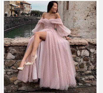 Puffy Long Prom Dress - Etsy