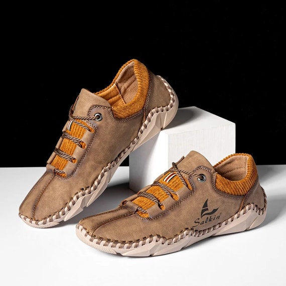 casual men's leather shoes