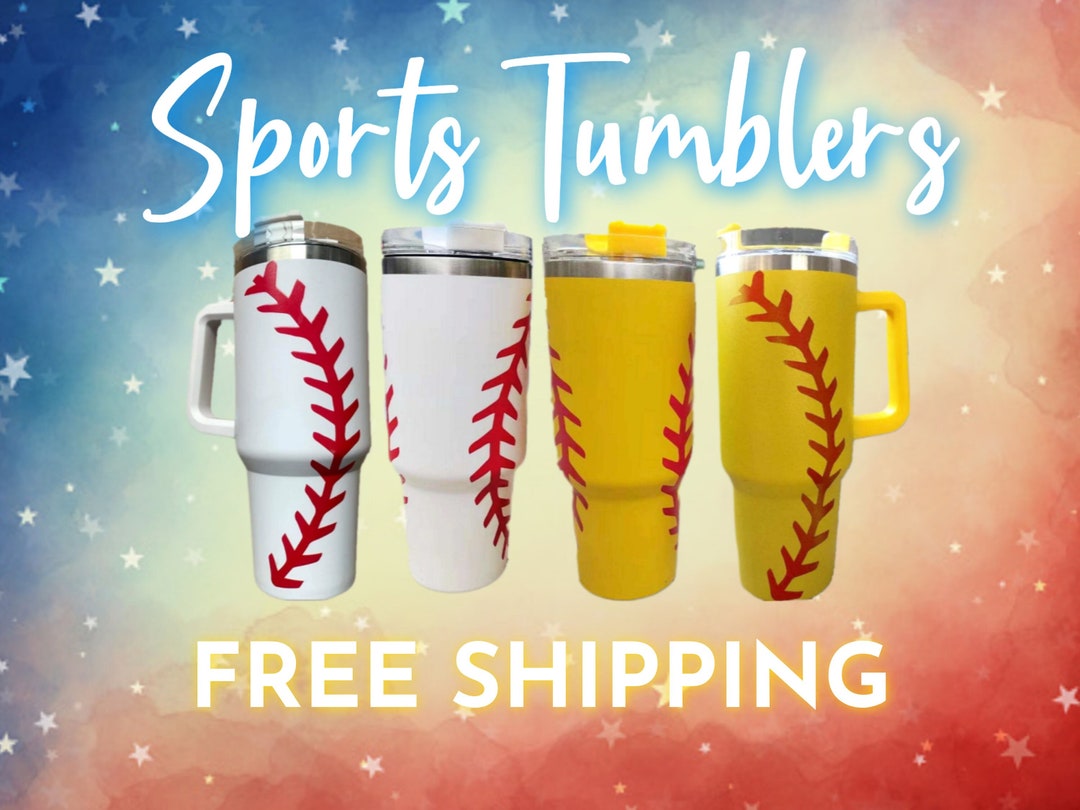 Sports Tumbler, Baseball Tumbler, Softball Tumbler, Stanley Dupe