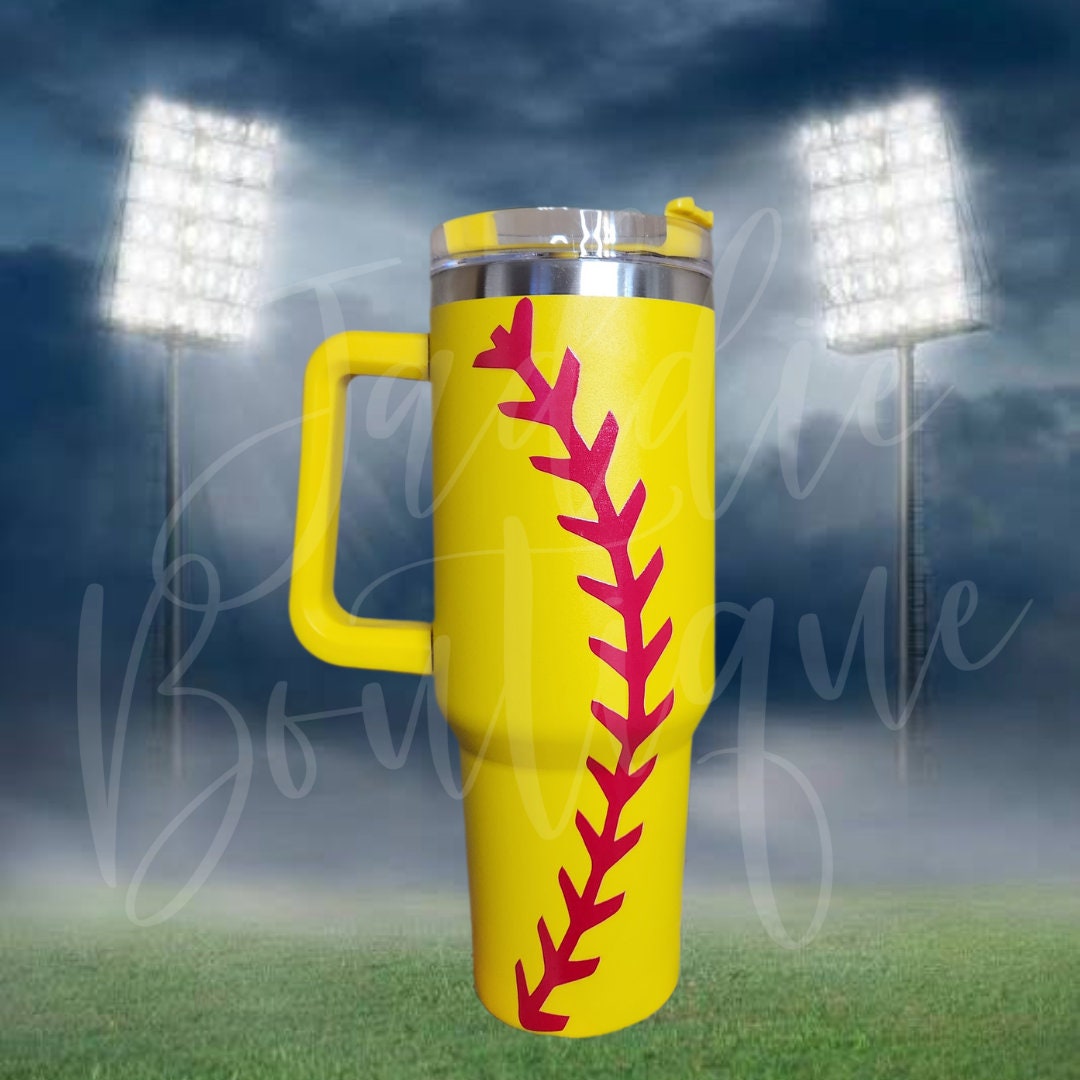 40oz Sports Handle Tumblers Baseball or Softball – Mermaids & Monograms