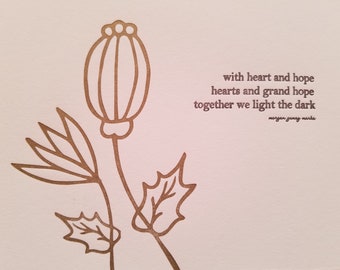 Heart and Hope Letterpress Card