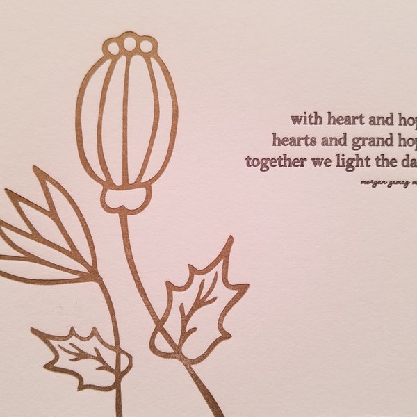 Heart and Hope Letterpress Card