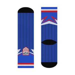 Calcetines de fútbol con diseños diferentes de México y Estados Unidos / Diseño retro de la camiseta del Mundial 2014 / Regalo mexicano-americano / Para aficionados al fútbol de El Tri y la selección nacional de Estados Unidos imagen 7