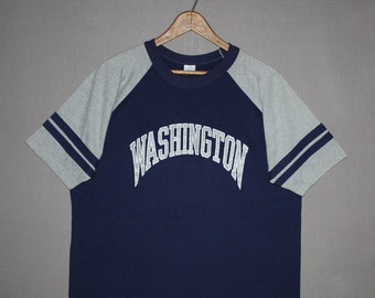 Vintage University Of Washington Athletic Striped T-shirt 80's
