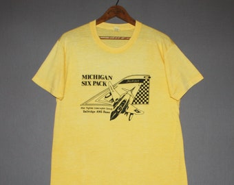 Vintage US Air Force Michigan Six Pack T-shirt 80's
