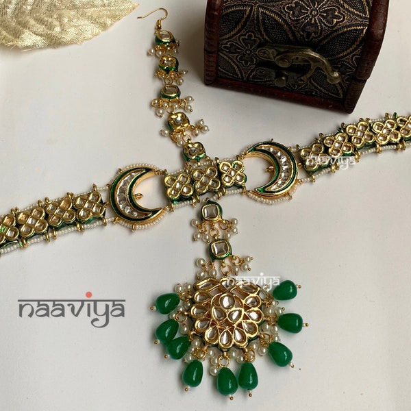 Kundan Mathapatti/  Alia Bhatt Mathapatti Mathapatti/  Kundan Headband/ Shishphool Indian Bridal Jewellery/  Pakistani Bridal Jewelry