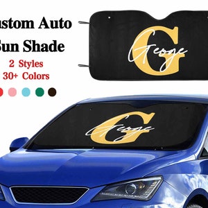 Personalized Auto Sun Shade: Custom Name Windshield Cover