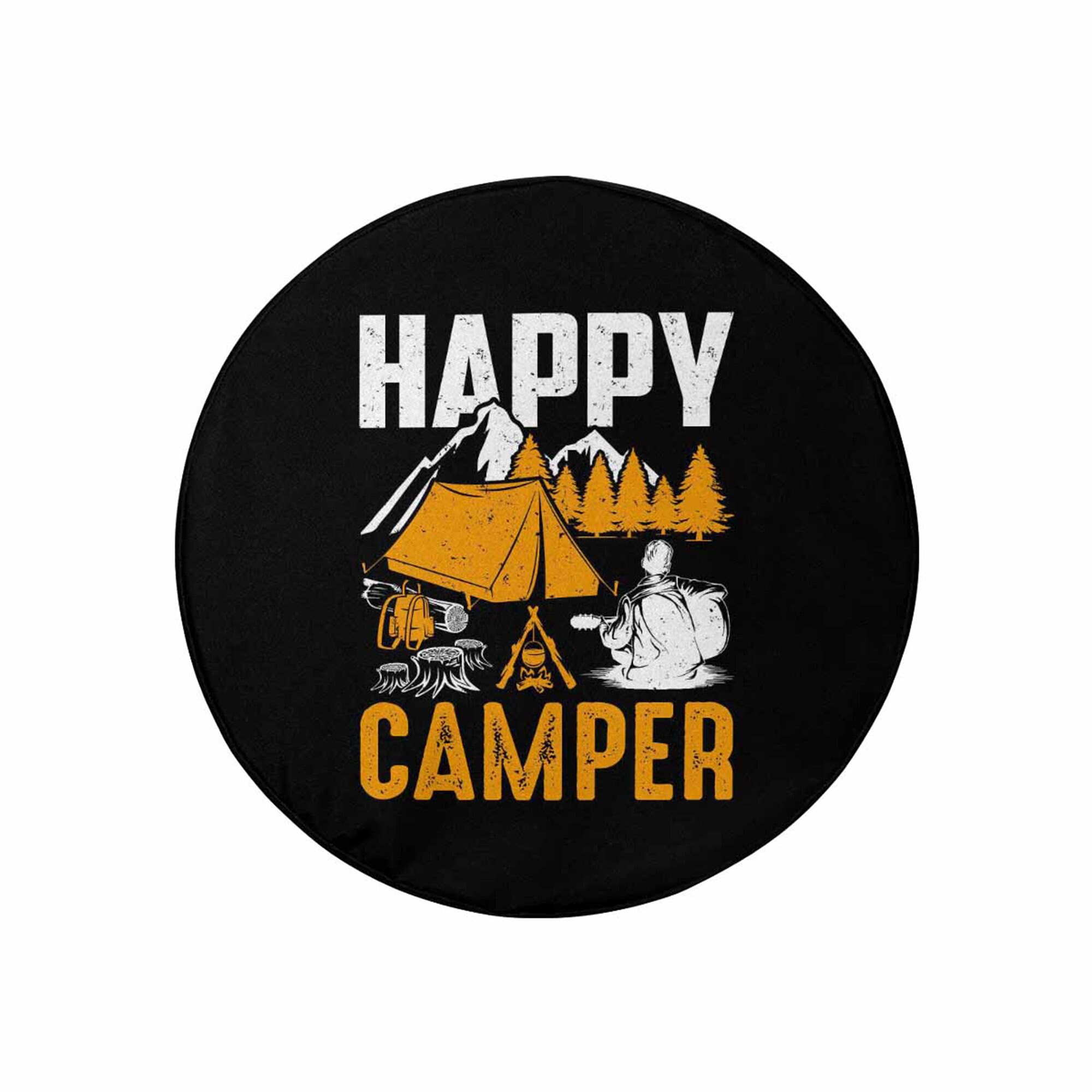 Custom Happy Camper Spare Tire Cover Personalized Camper Etsy