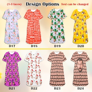 Custom Face Nightgown, Personalized Photo Sleep Dress, Funny Custom Pajamas for Women Bild 7