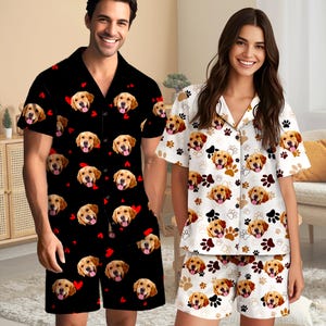 Custom Pet Face Pajamas: Personalized Photo PJs for Men & Women