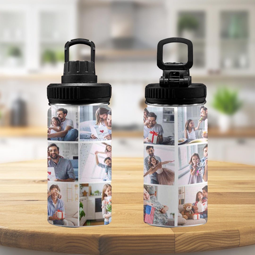 Personalized Photo Water Bottle: 12oz Insulated Stainless Steel Kids ...