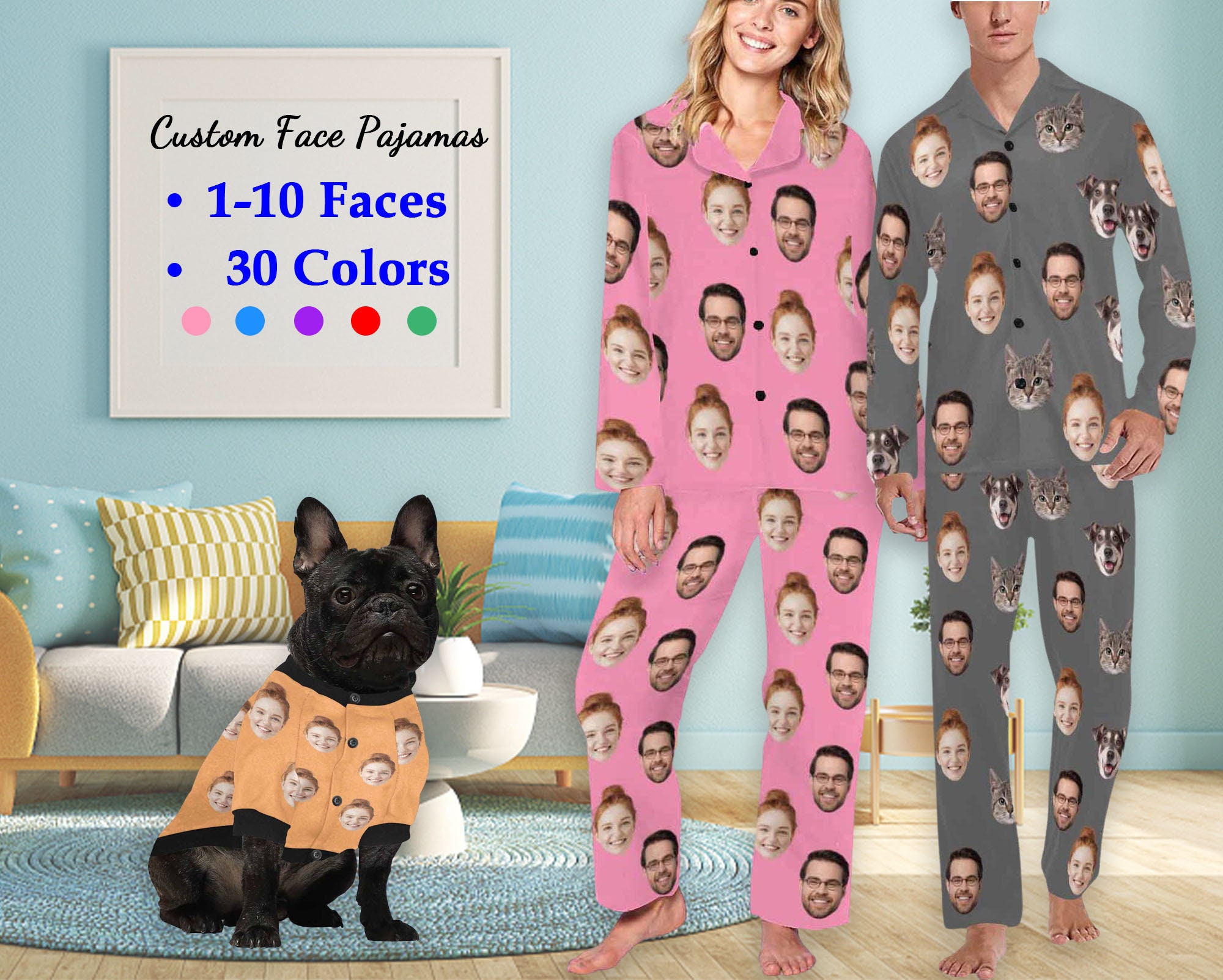 Custom Pajama Pants Personalized Women's Pajamas Custom Etsy