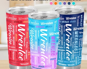 Personalized Name Stainless Steel Tumbler, Custom Travel Mug
