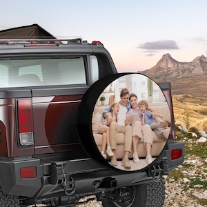 Custom Photo Spare Tire Cover: Personalized Family Picture, Waterproof Protection