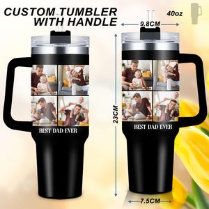 Personalized Photo&Text Tumbler: Custom Picture Stainless Steel Travel Mug, 20oz 30oz 40oz 画像 8
