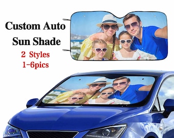 Custom Photo Car Sunshade, Personalized Design, Gift for Dad