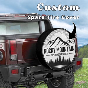 Custom Your Design Spare Tire Cover, Personalized Spare Tire Cover, Your Design Wheel Cover for Jeep Trailer RV SUV, gift for dad husband
