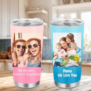 Personalized Photo&Text Tumbler: Custom Picture Stainless Steel Travel Mug, 20oz 30oz 40oz 画像 11